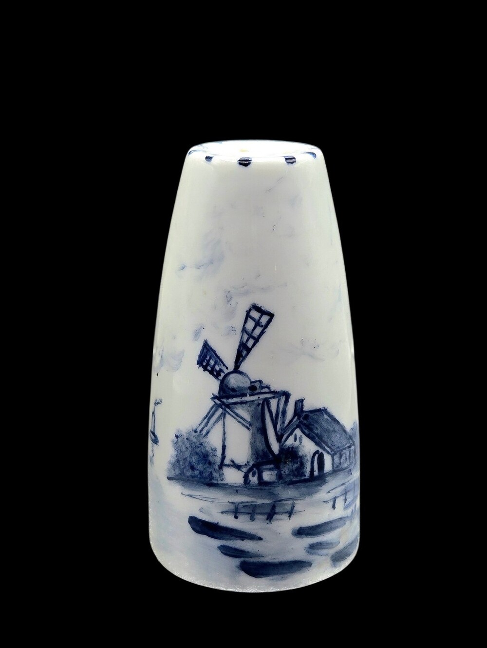 "5/$40" Single Vintage Blue/White Porcelain Delft Salt Shaker